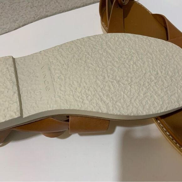 Vince Morris Strappy Flat Sandal - Tan Size 8US/ 38EU (Retail $225) - Picture 9 of 9